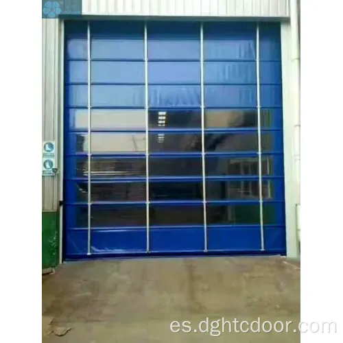 Puerta de PVC de apilamiento de tela resistente al viento industrial